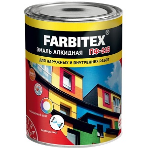 Эмаль алкидная ПФ-115 сиреневый 0,8 кг FARBITEX Эмаль алкидная ПФ-115 сиреневый 0,8 кг FARBITEX