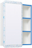 зеркальный шкаф 600 мм стокгольм белый правый runo