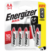 батарейка щелочная aa пальчиковая lr6 energizer max (3+1 шт)