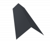 конек оцинкованный плоский 145х145х2000х0,45 мм серый графит ral 7024 grandline