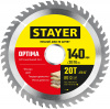 диск пильный 140x20/16 мм 24 зуба оптимальный рез stayer optima