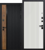 дверь входная 10 см мдф/мдф кантри сатин черный/орех эмалит белый 960 мм левая ferroni