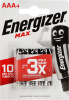 батарейка щелочная aaa мизинчиковая lr3 energizer max (4 шт)