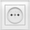 розетка одинарная скрытой установки б/з 10а белый universal бриллиант