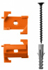 система крепления штукатурных маяков с дюбелем и саморезом (50 шт) зубр винт