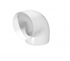 отвод пластиковый белый 125 мм 90° era