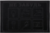 коврик придверный влаговпитывающий 60х90 см черный vortex slim