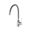 смеситель для кухни frud r42052-31 гибкий излив серый
