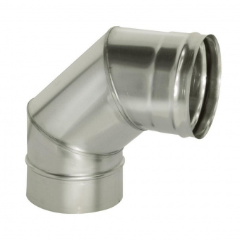 Отвод нержавеющий 130 мм 90 градусов толщина 0,5 мм FERRUM 