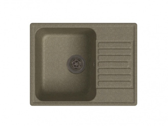 Мойка кварц прямоугольная 620х480 мм с крылом песочный GF-Z-13 GRANDFEST QUARZ