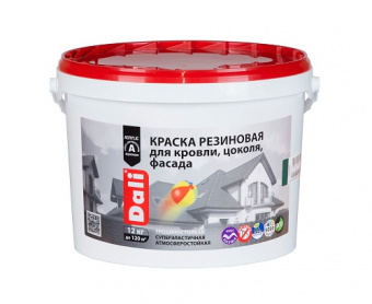 Краска резиновая акриловая коричневый 12 кг DALI