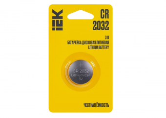 Батарейка CR 2032 литиевая IEK 