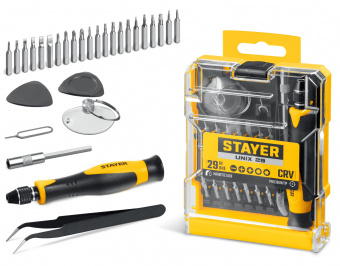 Набор отверток для точных работ 29 предметов STAYER UNIX-29