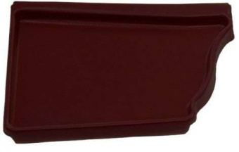 Заглушка желоба правая для металлического водостока шоколад RAL 8017 GRANDLINE Vortex1