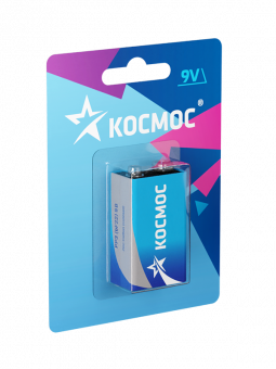 Батарейка 9V солевая КОСМОС
