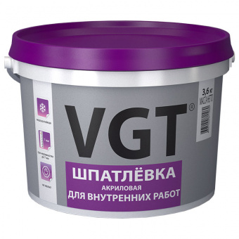 Шпатлевка акриловая для внутренних работ 7,5 кг VGT