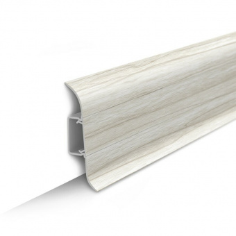 Плинтус напольный ПВХ 55 мм х 2,2 м клен белый 267 ИДЕАЛ Классик
