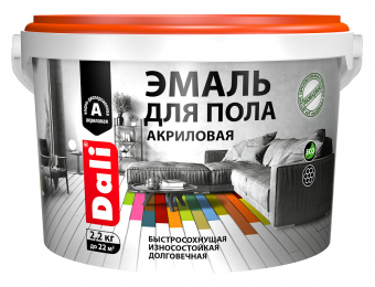 Эмаль акриловая для пола белая 0,9 кг DALI