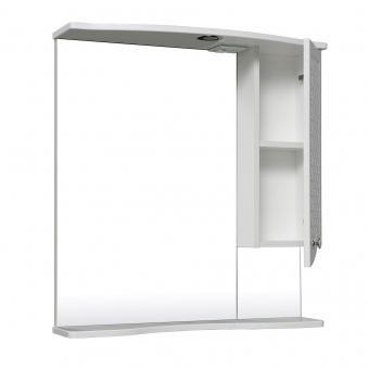 Зеркальный шкаф 650 мм Милано белый правый RUNO3