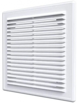 Решетка вентиляционная пластиковая разъемная белая 208х208 мм AURAMAX