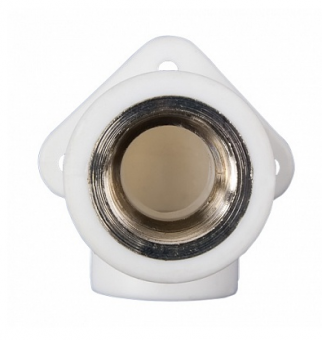 Угол полипропиленовый с креплением 20 мм х 1/2" ВР VALFEX