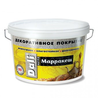Декоративное покрытие марракеш 3 кг белый перламутровый DALI-DECOR 1