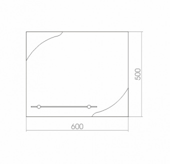 Зеркало 40х60 см АКВА МТ с полкой2