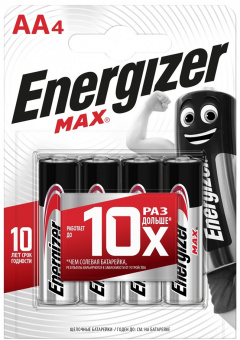 Батарейка щелочная AA пальчиковая LR6 ENERGIZER Max (4 шт)