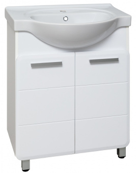 Тумба 700 мм напольная Эрика белая с раковиной Erica 70 RUNO