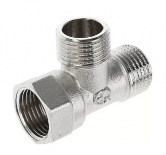 Тройник никелированный 1/2" ВР х 1/2" НР х 1/2" НР VALFEX