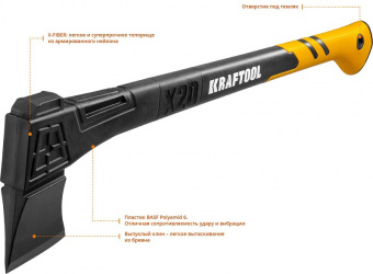 Топор-колун с нейлоновой ручкой 2 кг KRAFTOOL X201