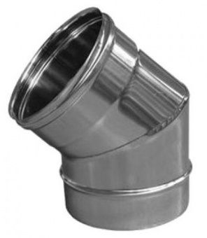 Отвод нержавеющий 200 мм, 45 градусов CORAX