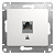 розетка одинарная скрытой установки rj45 белый se glossa