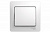 выключатель одинарный скрытой установки 10а белый в сборе se glossa