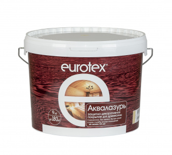 Лак акриловый защитно-декоративный для дерева бесцветный 9 л EUROTEX