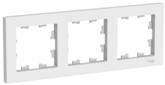 Рамка 3 поста универсальная белый SE Atlas Design