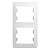 рамка 2 поста вертикальная белый se glossa