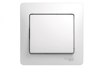 Выключатель одинарный скрытой установки 10А белый в сборе SE Glossa