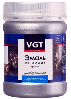 Эмаль акриловая металлик серебро 0,23 кг VGT  Эмаль акриловая металлик серебро 0,23 кг VGT