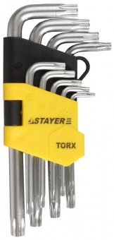 Набор ключей имбусовых TORX (9 шт) STAYER