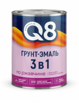 Грунт-эмаль гладкая по ржавчине вишневый 0,8 кг FORMULA