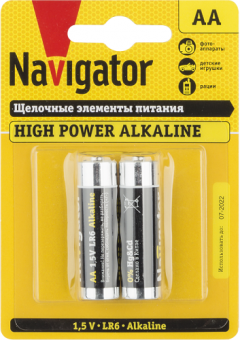 Батарейка алкалиновая AA (2 шт) NAVIGATOR High Power Alkaline