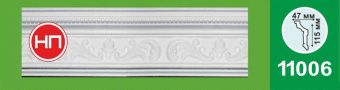 Плинтус потолочный инжекционный 11005 белый COMFORT PLAST