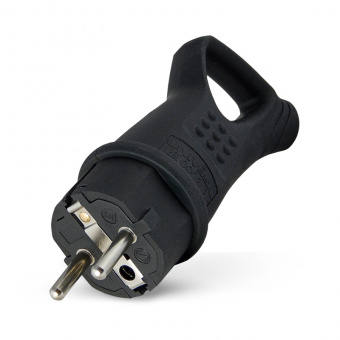 Вилка угловая с ушком c/з каучук 16 А 250 В UNIVersal