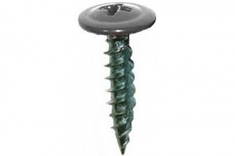 Саморез с прессшайбой острый 4,2х19 мм серый графит RAL7024 (100 шт)