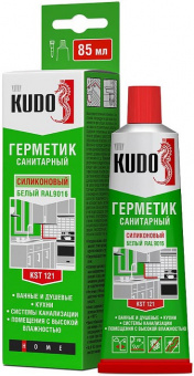 Герметик силиконовый санитарный прозрачный 85 мл KUDO