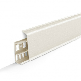 Плинтус напольный ПВХ 70 мм х 2,2 м кремово-белый 033 DECONIKA