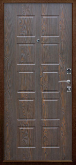 Дверь металлическая 7 см VD-06 Шоколадный дуб 860 мм правая VORON DOORS 
