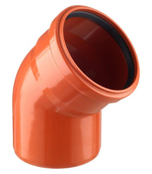 Отвод канализационный наружный 110 мм 45° VALFEX 