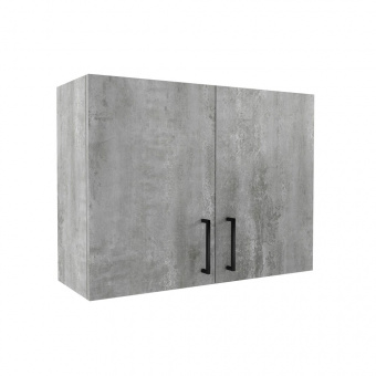 Шкаф навесной для посуды 800 мм под сушку цемент светлый EVAGOLD